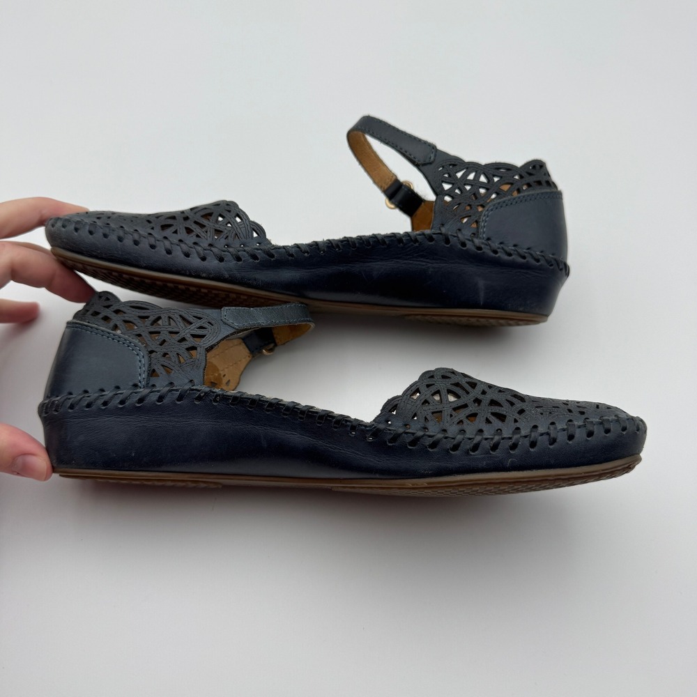 Pikolinos Puerto Vallarta 655-0906 Black Leather Mary Jane Sandals Women 8.5-9 - Picture 7 of 14